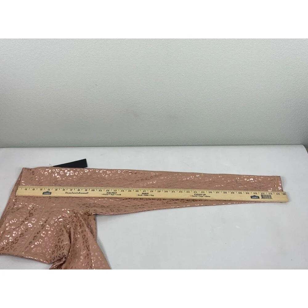 Mono B Women Small Pink Leopard Print Athletic Leggings Casual Party Workout - Picture 7 of 8